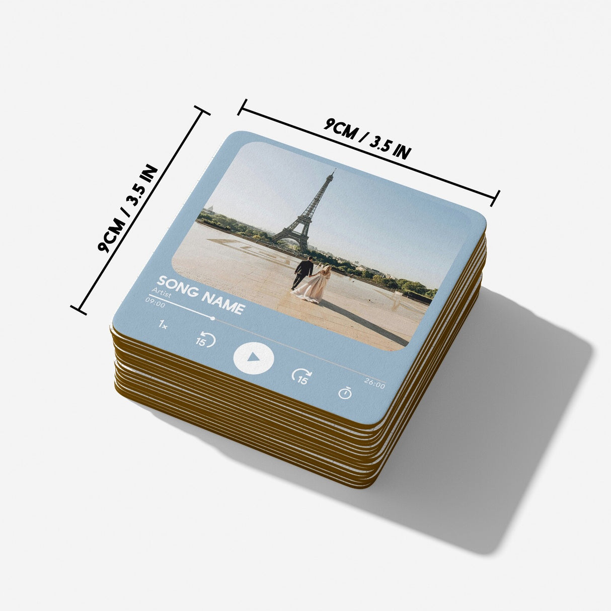 Personalised Music Player Custom Song Image Gift Coffee Tea Mug + Coaster Option