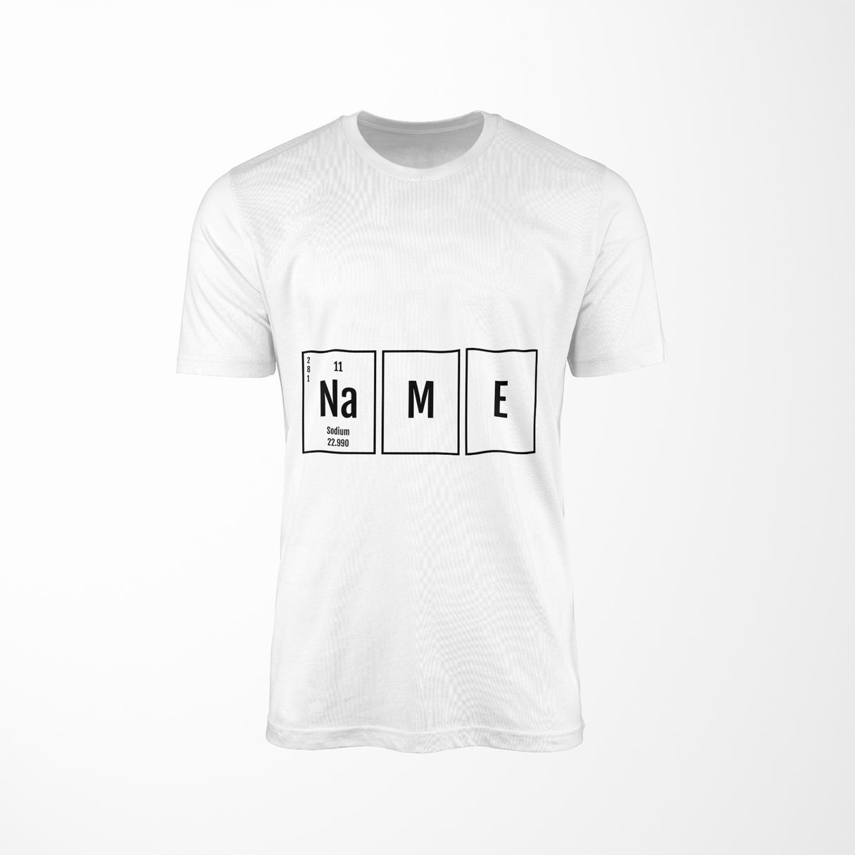 Personalised Science Chemical Alphabet Unisex T-Shirt Custom Colour Nerdy Tee