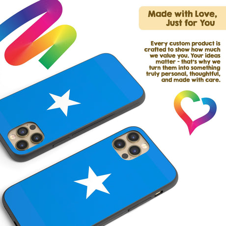 Somalia Flag Design Gift Protector Custom Printed iPhone Case - Black TPU Cover
