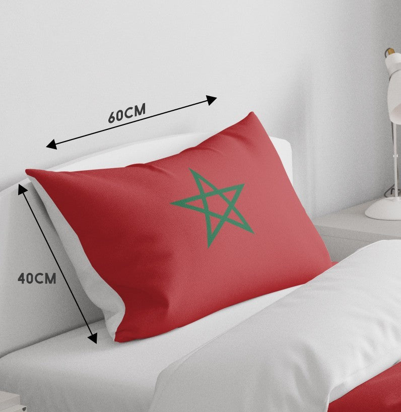Morocco Flag Cot Bed Duvet Cover Toddler Pillowcase Design Gift Custom Made Cosy