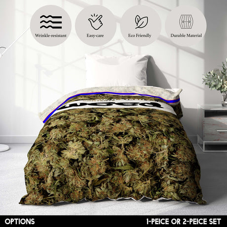 Weed Bag Funny Prank Cheeky Novelty Joke Single Duvet Cover + Pillowcase Option