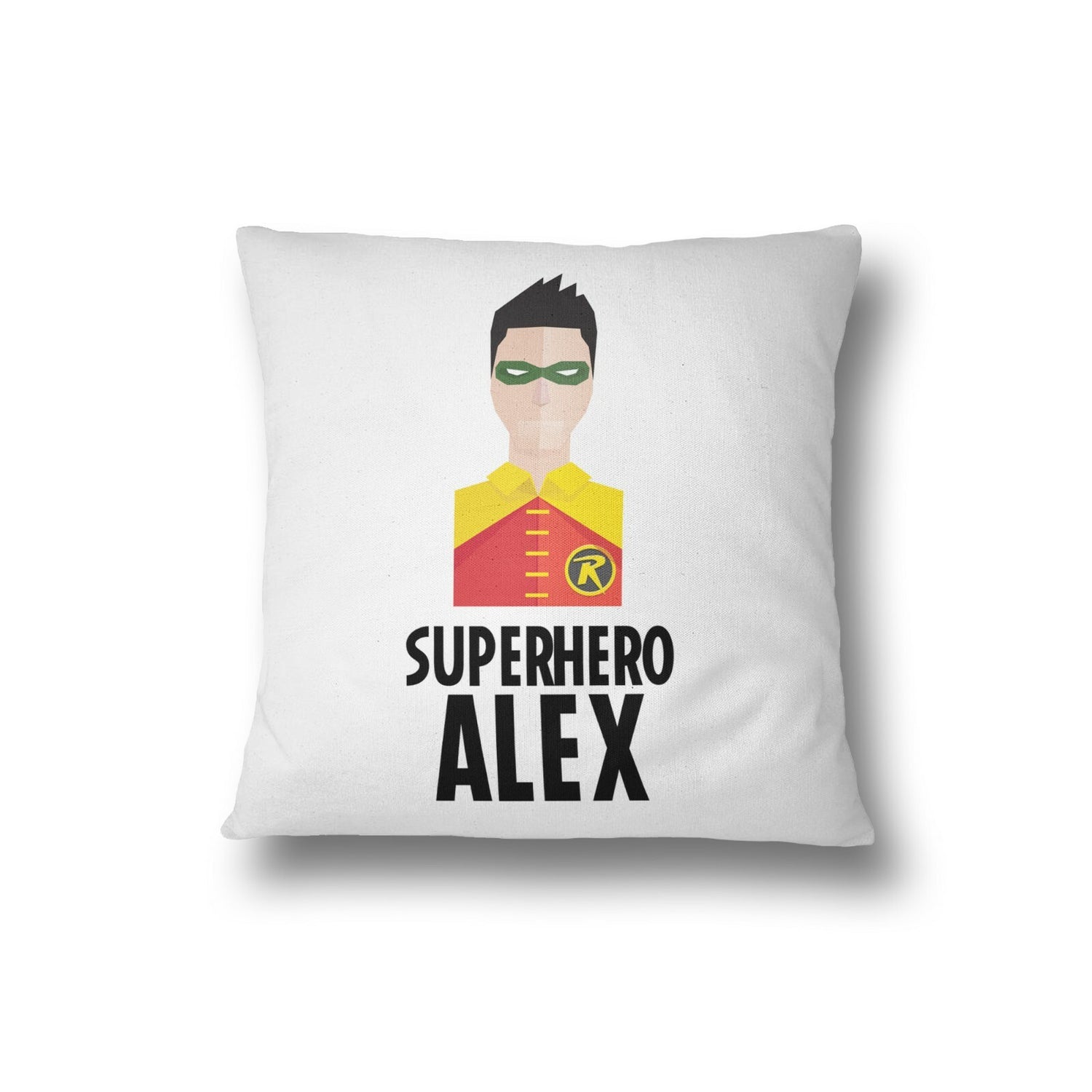 Superhero Personalised Name Kids Boys Soft Filled Cushion Bedroom Decoration
