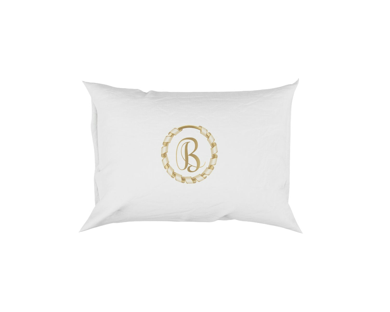 Gold Ring Ribbon Border Soft Pillowcase Pillow Case Cover