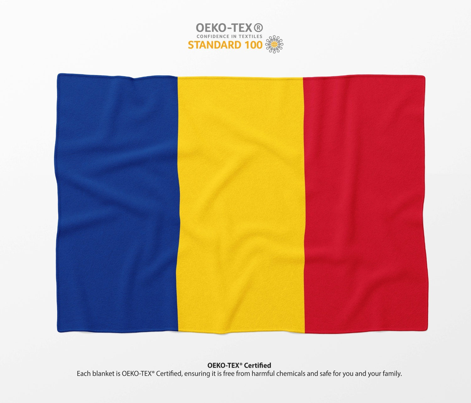 Romania Flag Fleece Blanket - Home Decor Throw Gift Cosy Custom Made Soft Warm