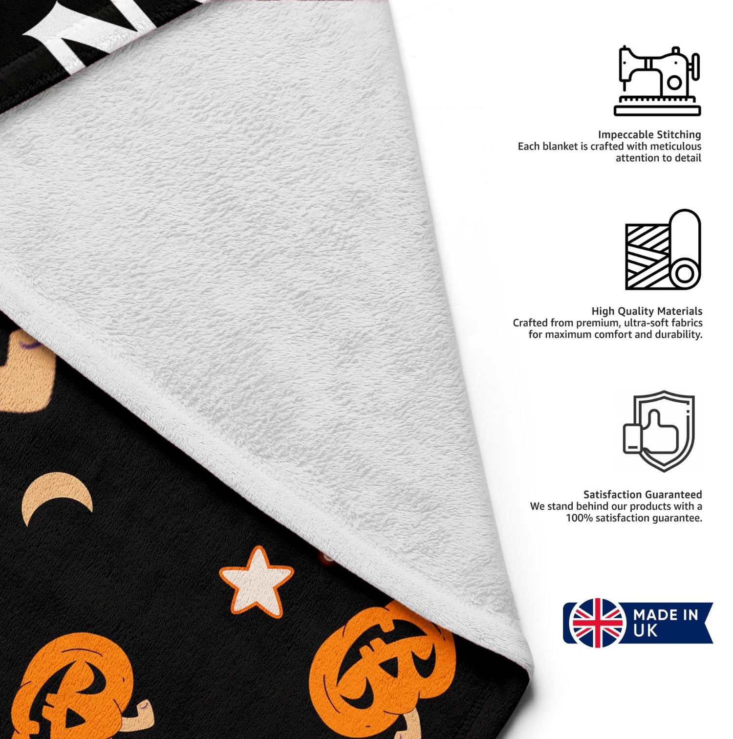 Spooky Season Halloween Pumpkin Custom Absorbent Beach Bath Sheet Towel Gift