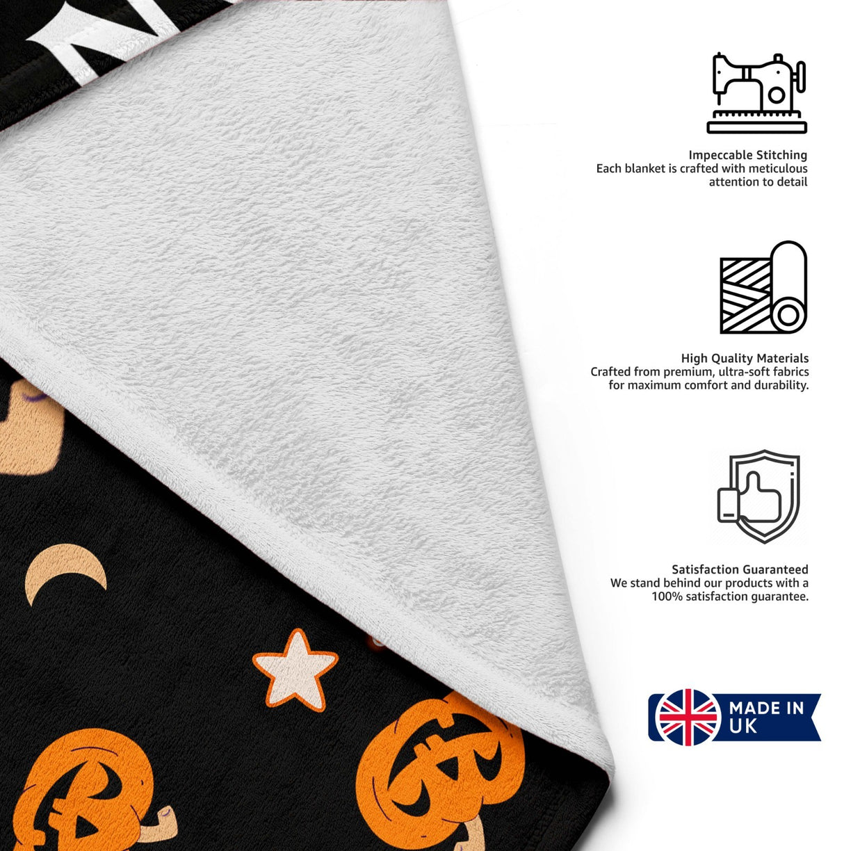 Spooky Season Halloween Pumpkin Custom Absorbent Beach Bath Sheet Towel Gift