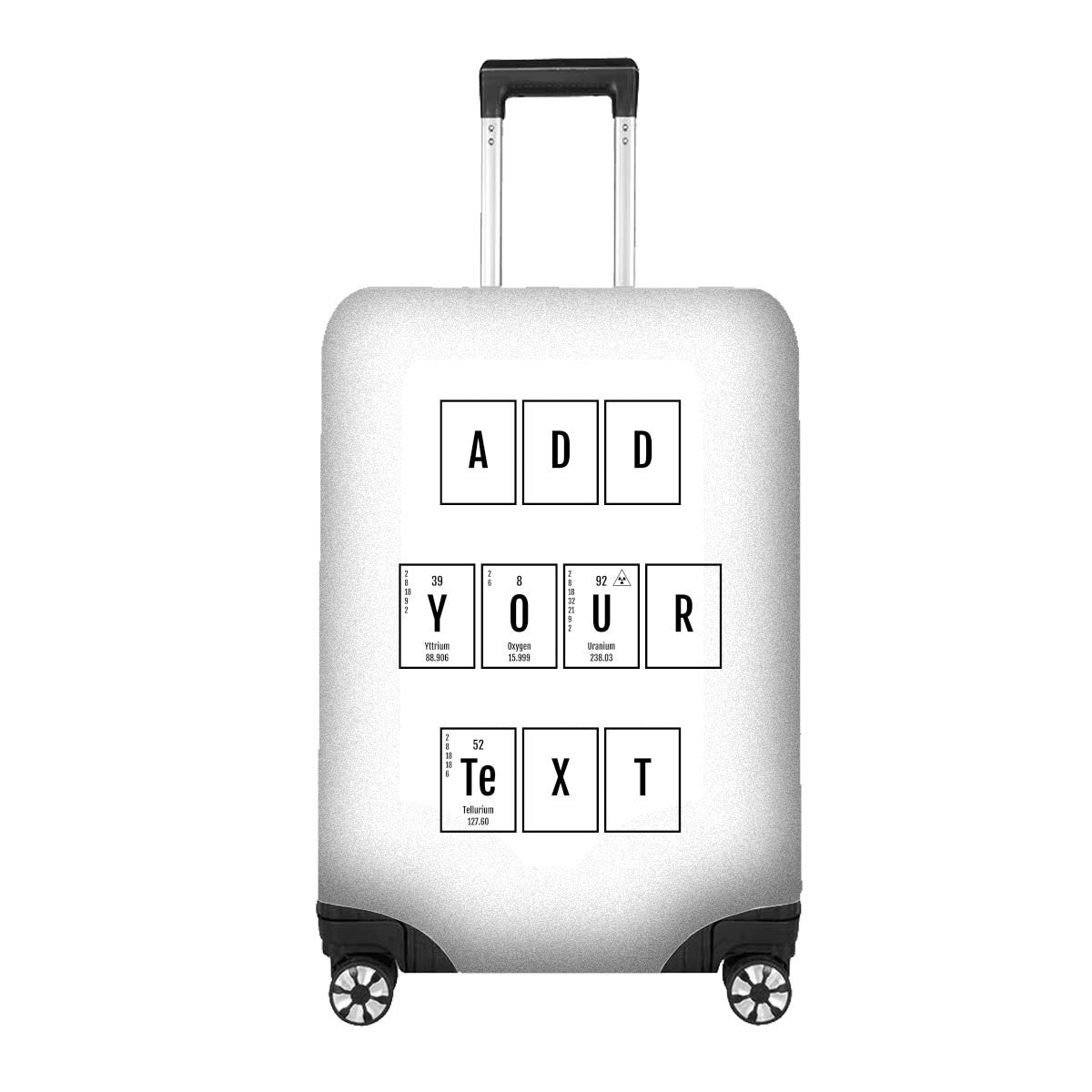 Science Chemical Alphabet Custom Name Luggage Cover Personalise Suitcase Protect