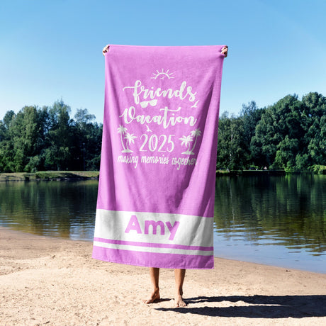 Custom Group Trip Summer Holiday Pool Party Vacation Mode Beach Bath Sheet Towel