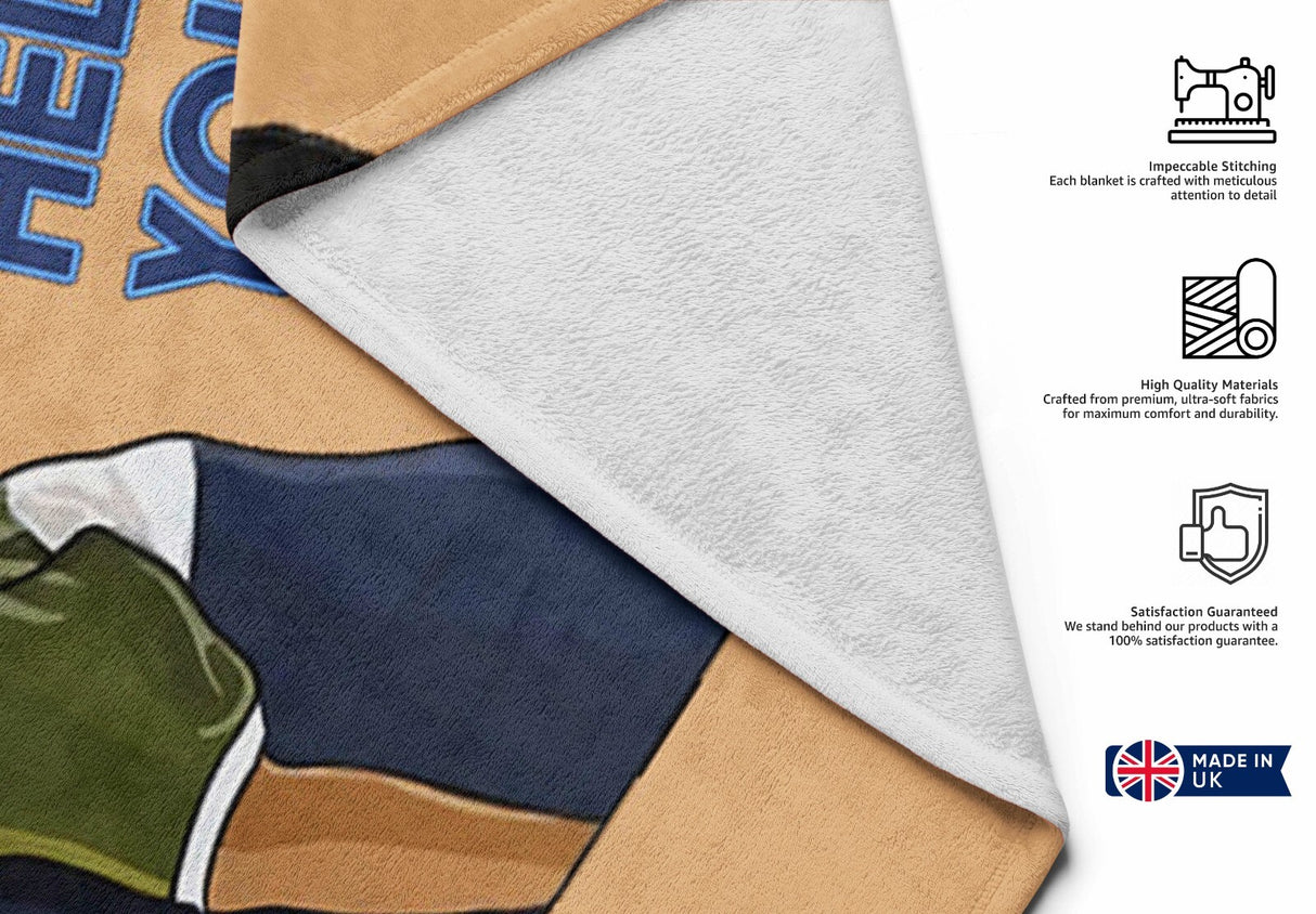 Harvey Hello You C*nt Funny Cheeky Novelty Joke Soft Warm Fleece Blanket Decor