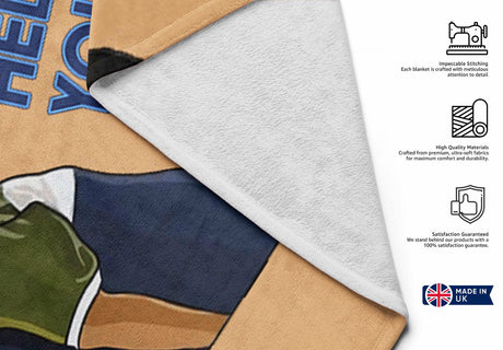 Harvey Hello You C*nt Funny Cheeky Novelty Joke Soft Warm Fleece Blanket Decor