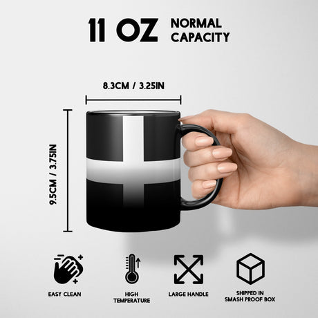 Cornish Flag Cornwall Tea Coffee Gift Heat Sensitive Magic Colour Changing Mug