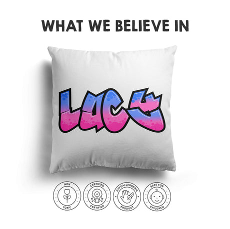 Personalised Any Name Urban Graffiti Soft Square Filled Cushion Throw Decor Gift