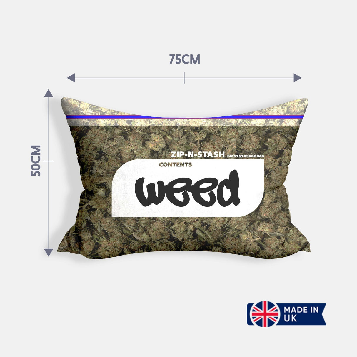 Weed Bag Funny Prank Cheeky Novelty Joke Single Duvet Cover + Pillowcase Option