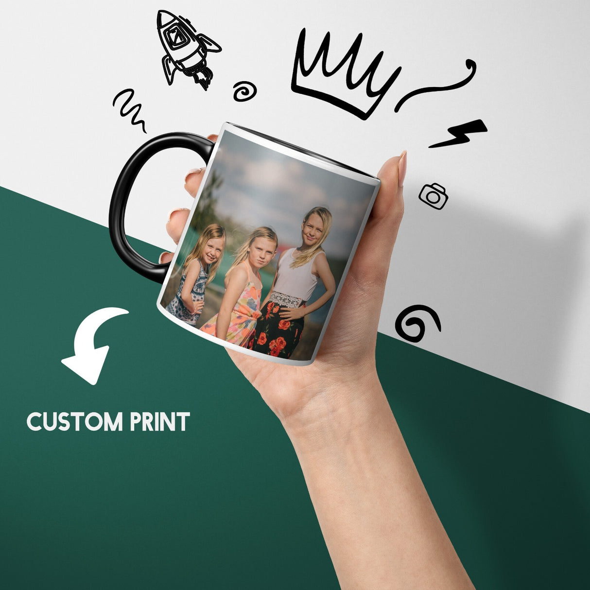 Personalised Upload Your Own Photos Heat Sensitive Magic Colour Changing Mug Cup