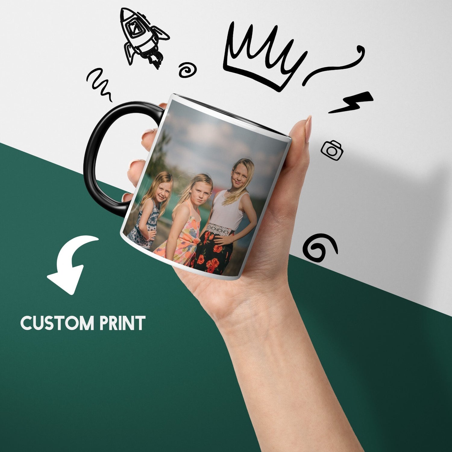 Personalised Upload Your Own Photos Heat Sensitive Magic Colour Changing Mug Cup