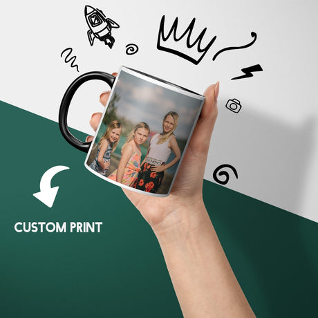Personalised Upload Your Own Photos Heat Sensitive Magic Colour Changing Mug Cup