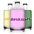 Plain Groovy Daisy Font Name Custom Luggage Cover Personalise Suitcase Protector