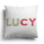 Personalised Name Cookie Alphabet Print Soft Square Filled Cushion Throw Decor