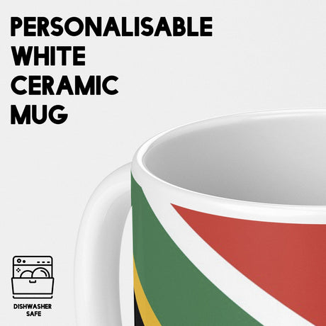 South Africa Flag SA Design Coffee Tea Mug Cup Set Coaster Gift Him Her Custom