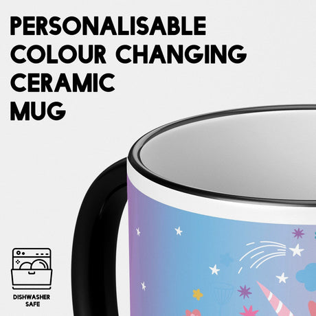 Personalised Unicorn Dream Heat Sensitive Magic Colour Changing Mug Novelty Cup