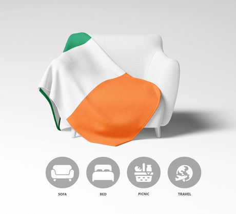 Ireland Flag Irish Gift -  Custom Made Soft Warm Fleece Blanket Home Decor Throw