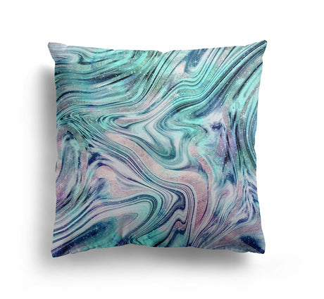 Liquid Marble Custom Design Coloured Novelty Square Filled Cushion Decor Gift