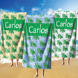 Personalised Custom Name Cartoon Baby Turtles Absorbent Beach Bath Sheet Towel