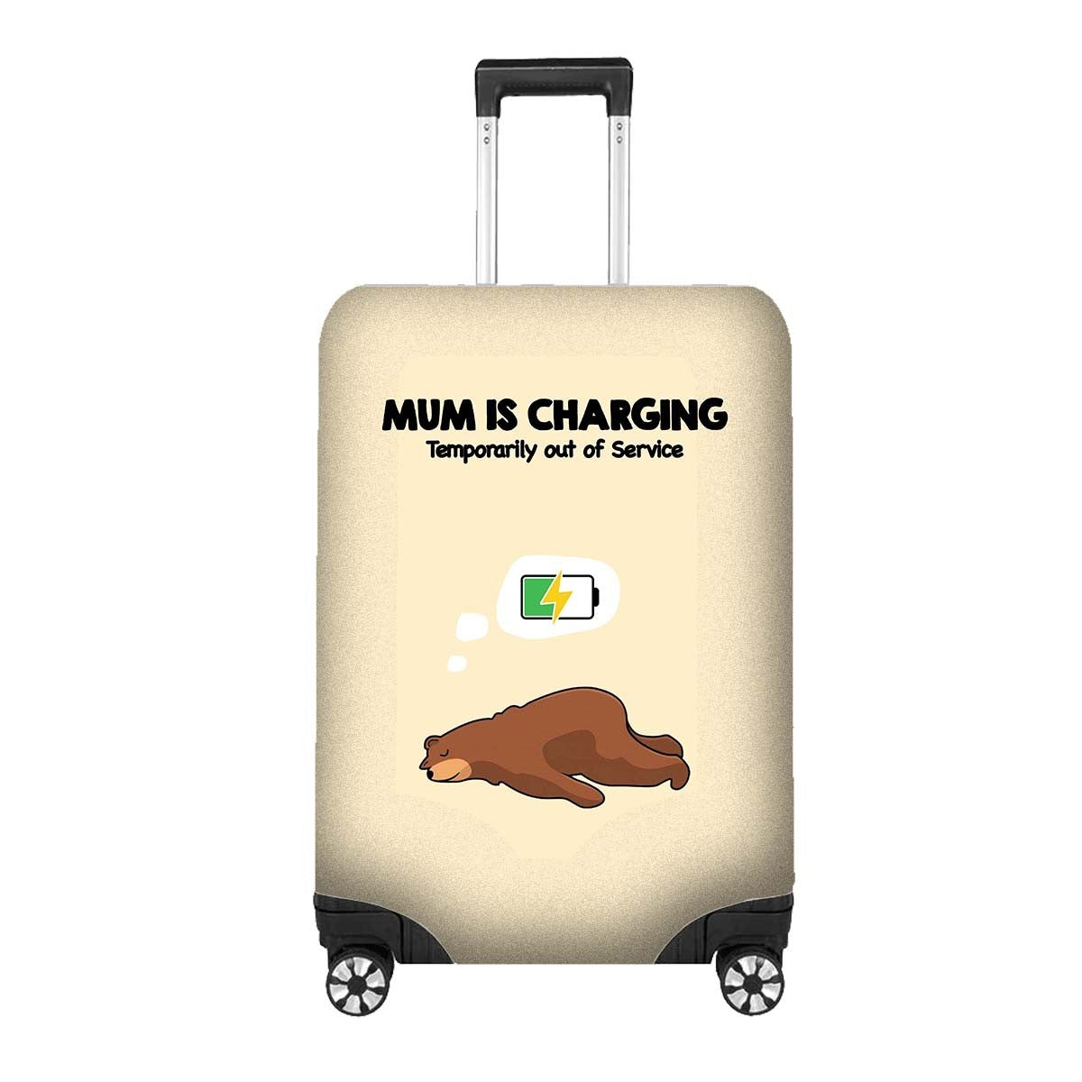 Mum is Charging Funny Animal Novelty Custom Luggage Cover Personalise Suitcase