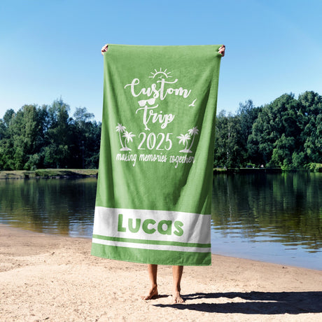 Custom Group Trip Summer Holiday Pool Party Vacation Mode Beach Bath Sheet Towel