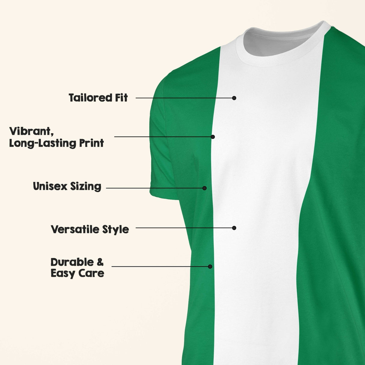 Nigeria Flag Nigeran Custom All-Over Printed Unisex T-Shirt Top Gift Patriotic