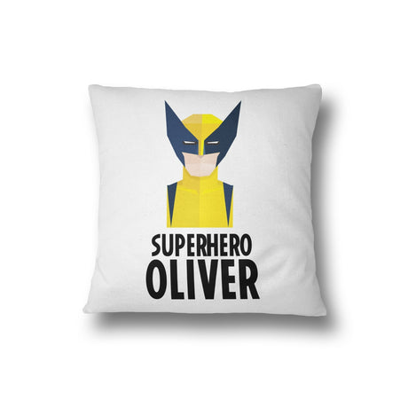 Superhero Personalised Name Kids Boys Soft Filled Cushion Bedroom Decoration