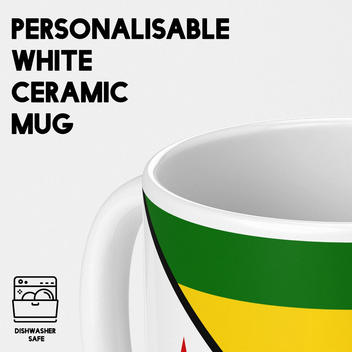 Zimbabwe Flag Patriotic Coffee Tea Mug Cup Set Coaster Home Gift Him Her Custom