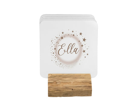 Personalised Name Stars Coffee Tea Mug Gift 11oz Mug + Coaster