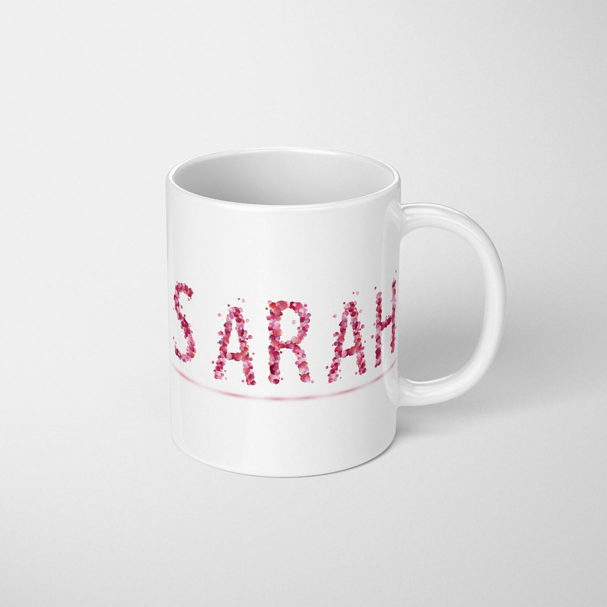 Personalised Name Pink Rose Petals Novelty Coffee Tea Mug Coaster Gift Him Her