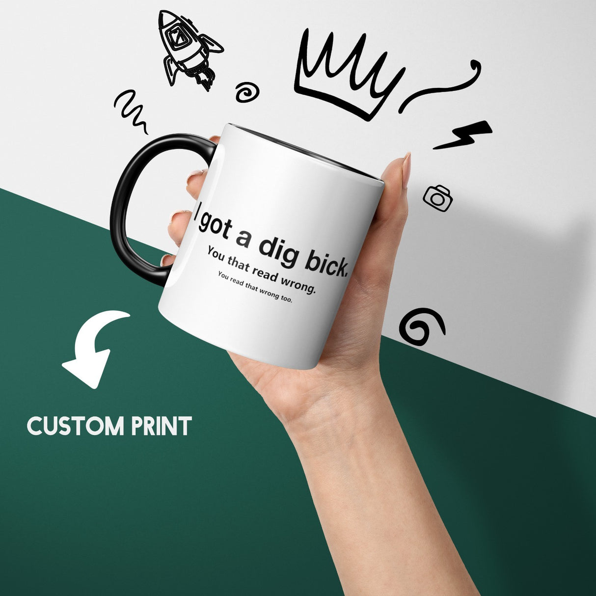 I Got Big Dick Design Heat Sensitive Magic Colour Changing Mug Novelty Drink Cup