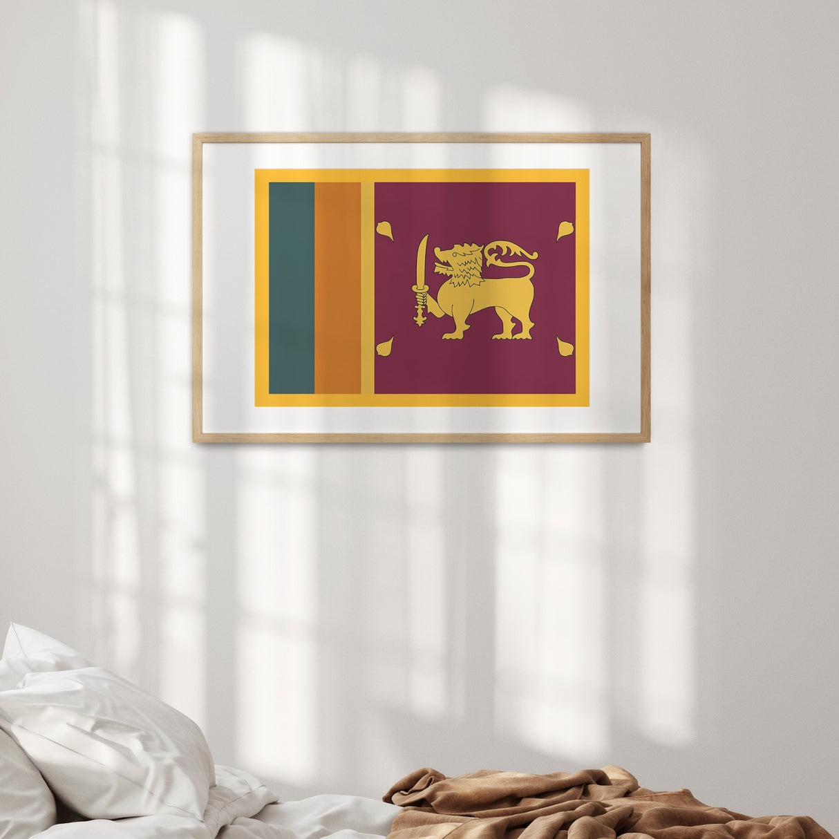Sri Lanka Flag Design Custom Made Wall Art - Poster Picture Print Decor Home