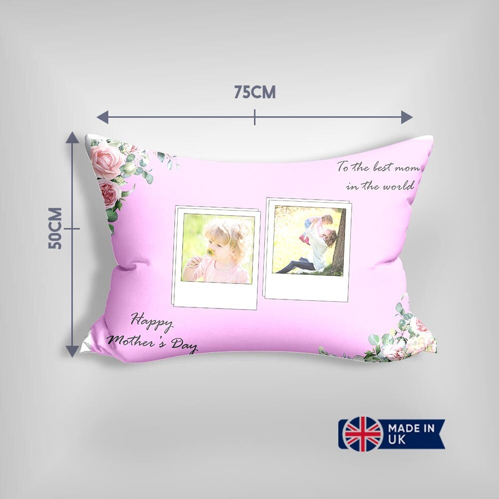 Custom Upload Your Own Photos Text & Colour Mother's Day Novelty Pillowcase Gift