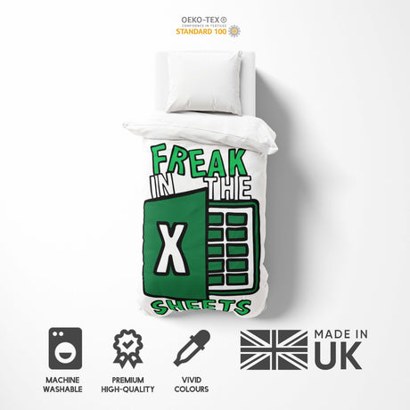 Freak In The Sheets Rude Funny Custom Soft Single Size Novelty Bed Duvet Cover