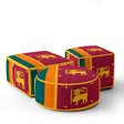 Sri Lanka Flag Ottoman Filled Pouffe Footrest Washable Cover Custom Made Gift