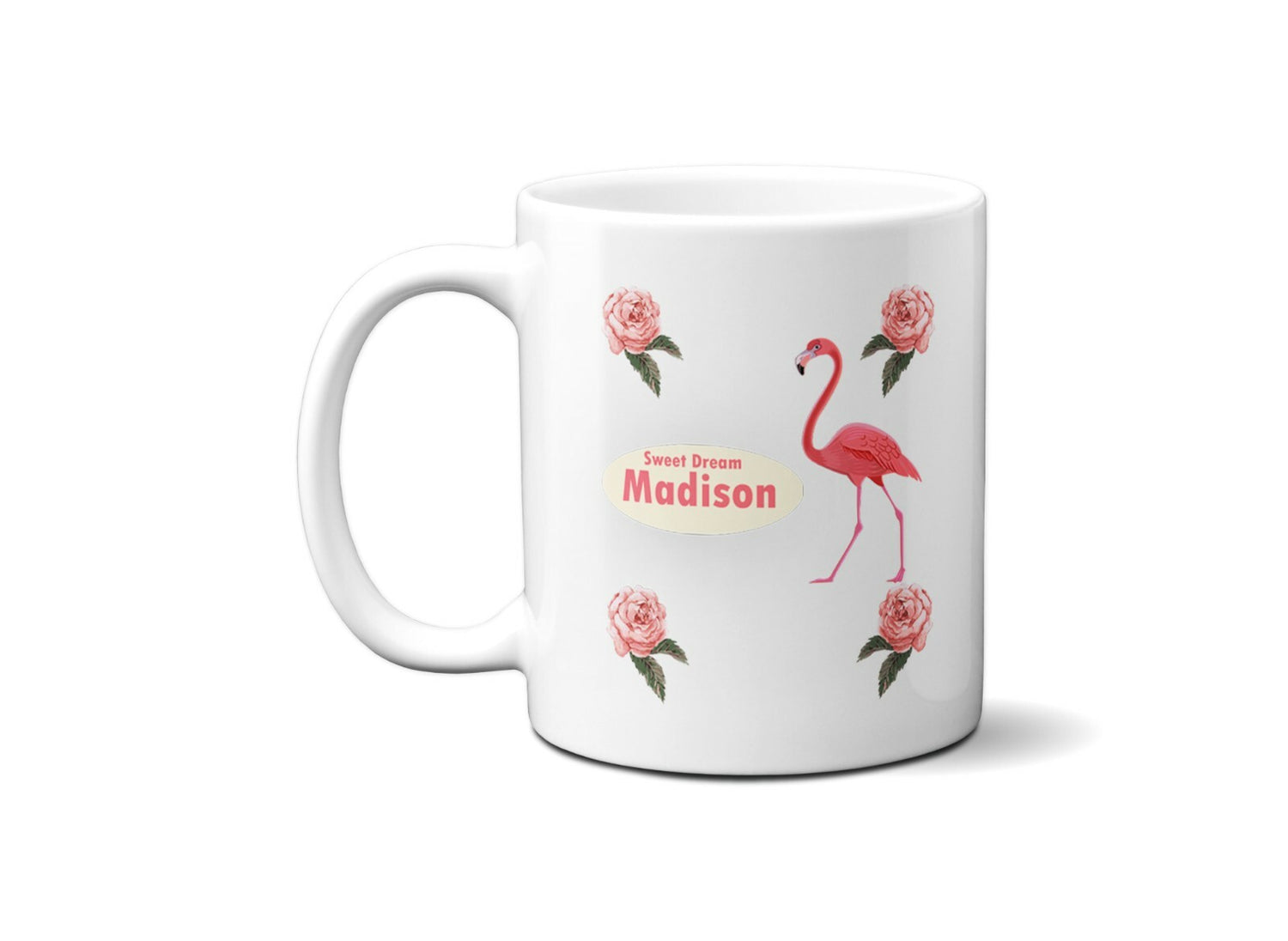 Flamingo Roses Pink Coffee Tea Mug 11oz Mug And Coaster Set Option