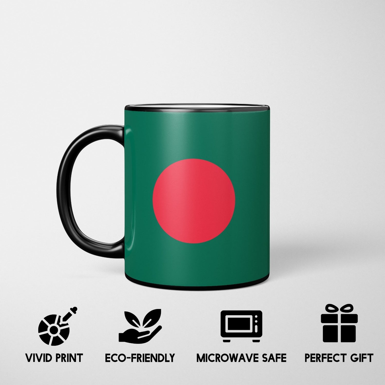 Bangladesh Flag Design Tea Gift Heat Sensitive Magic Colour Changing Mug Novelty