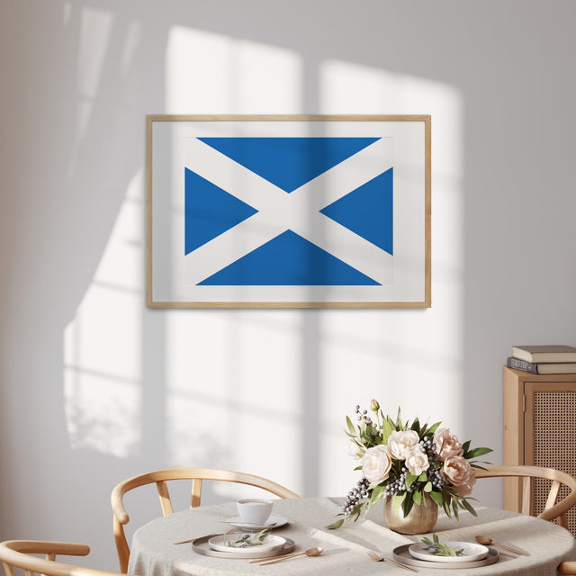 Scotland Flag Scottish Cross Custom Wall Art Poster, Picture Print & Gift Decor