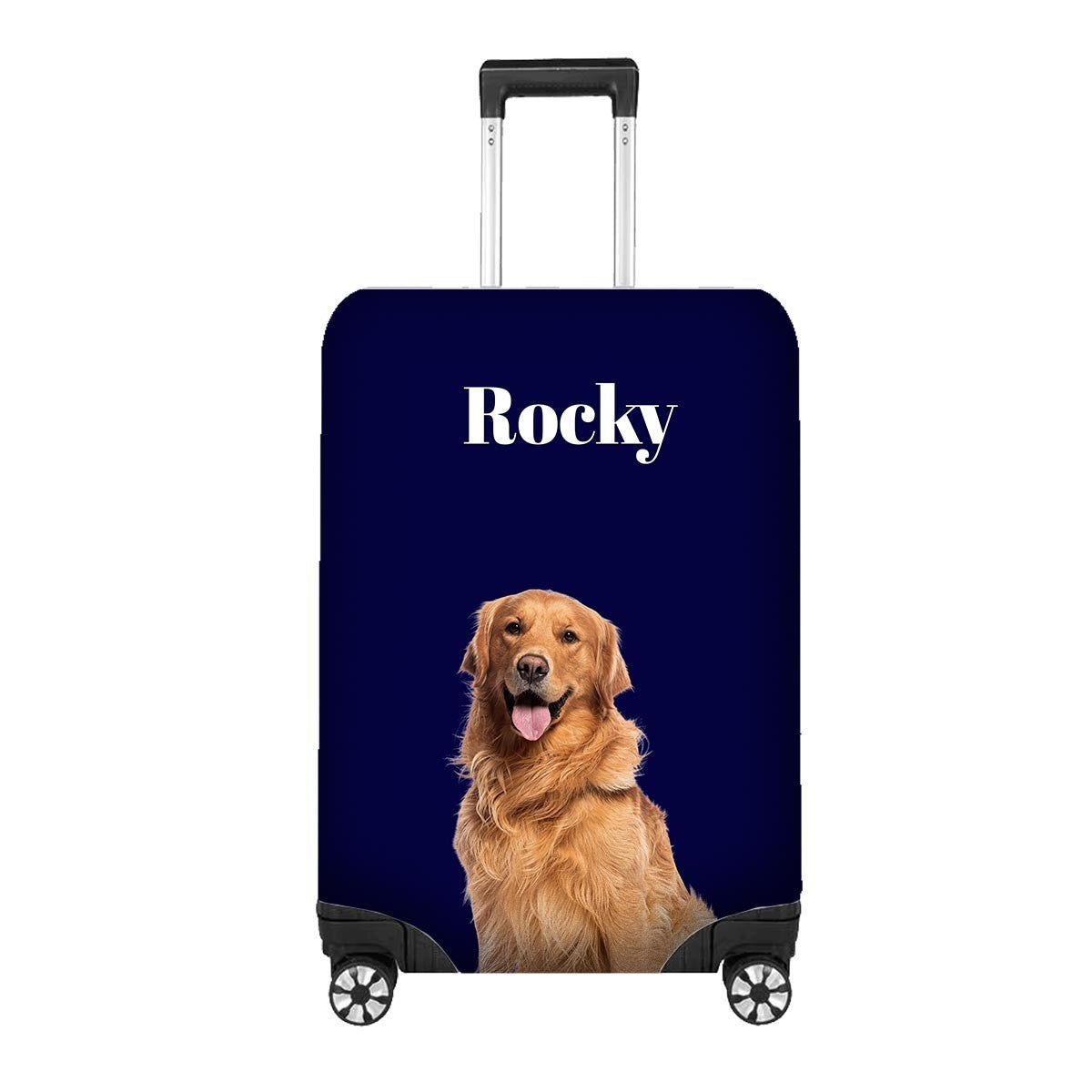 Pet Photo Name Custom Gift Travel Luggage Cover Personalise Suitcase Wrap Unique