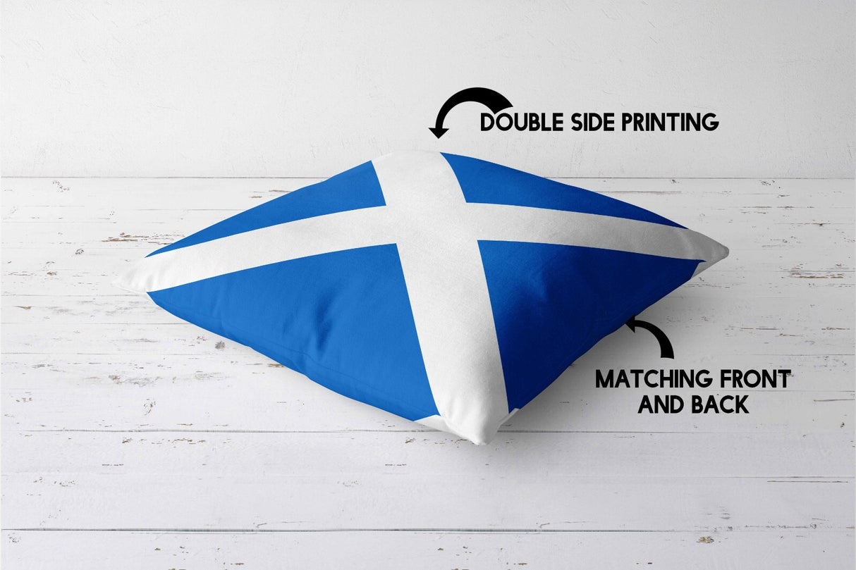 Scotland Flag Scottish Cross Soft Square Filled Cushion Decorative Throw Gift