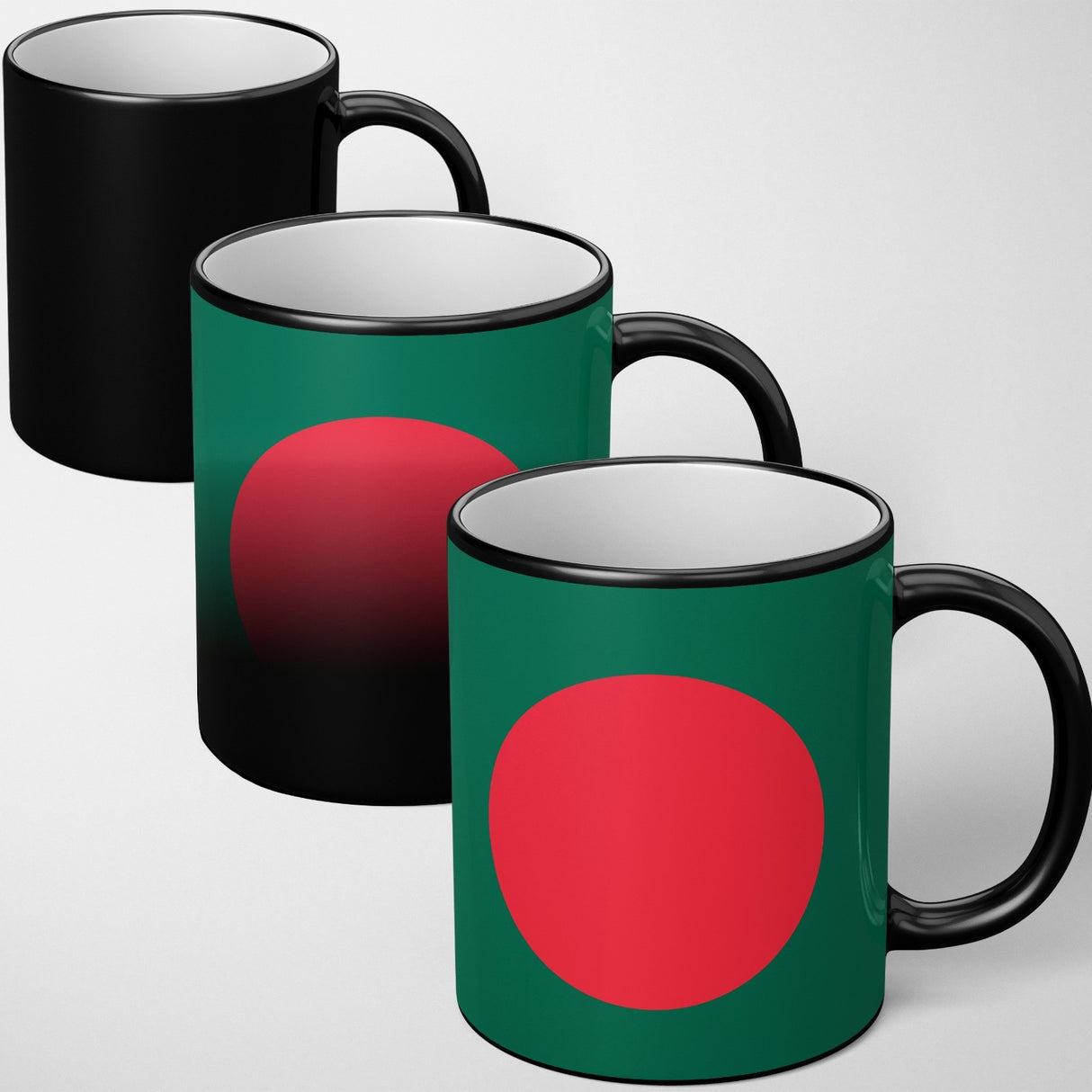 Bangladesh Flag Design Tea Gift Heat Sensitive Magic Colour Changing Mug Novelty
