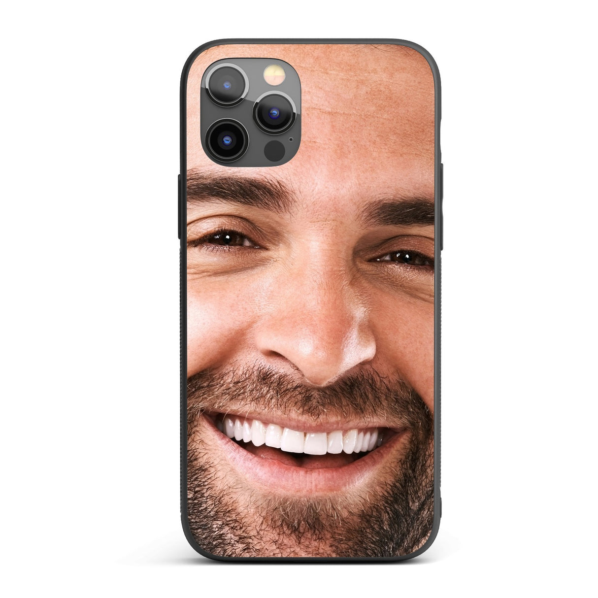 Face Zoom In Funny Joke Cover - Personalised Custom - Printed iPhone Black Case