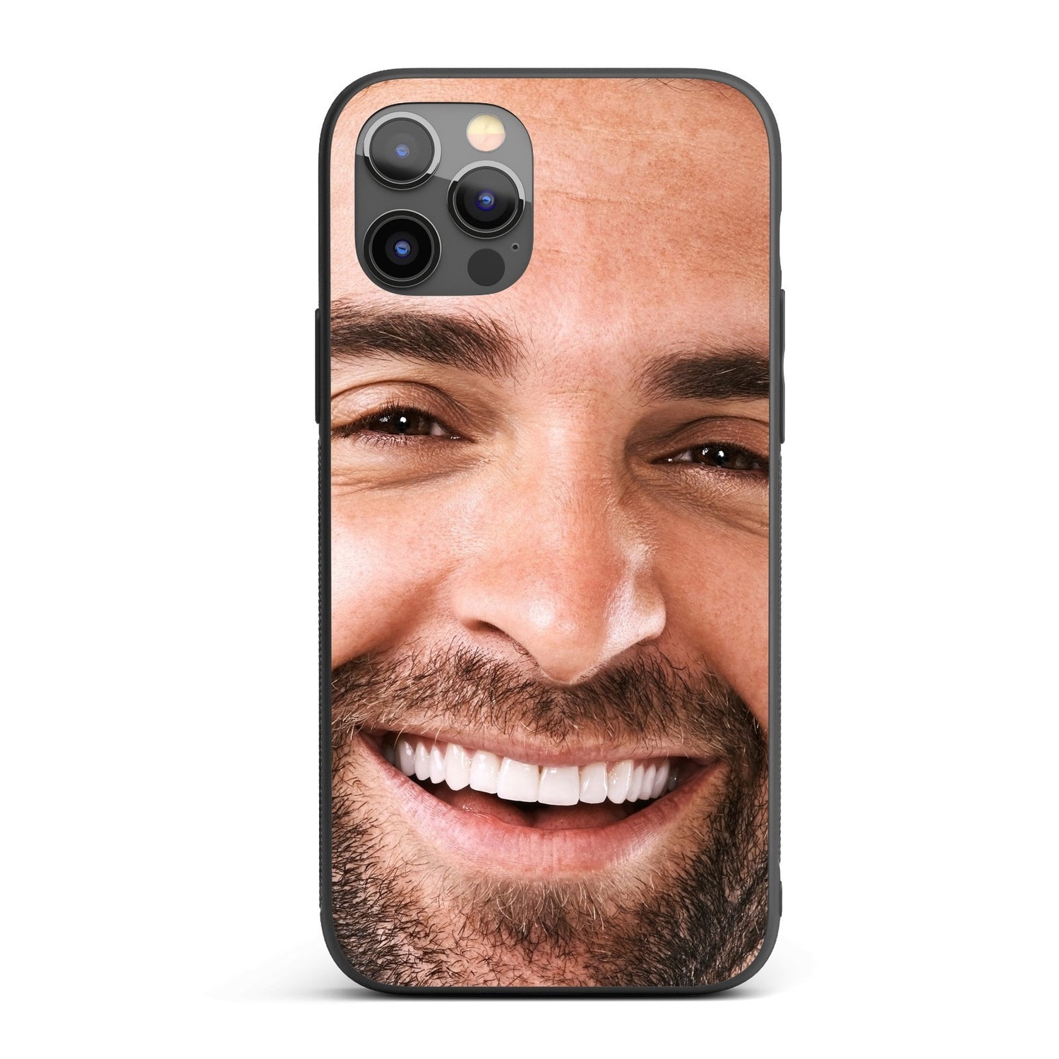 Face Zoom In Funny Joke Cover - Personalised Custom - Printed iPhone Black Case