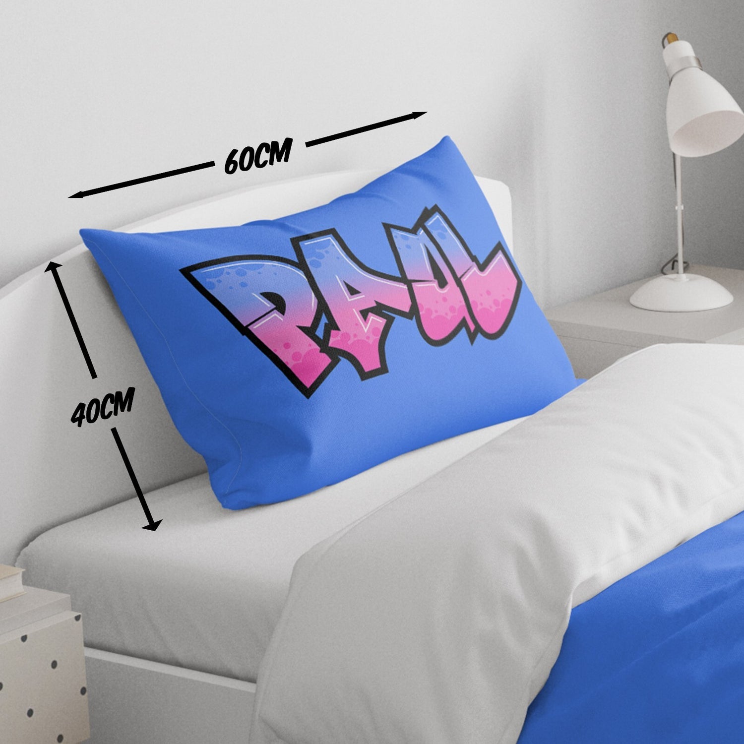 Personalised Name Urban Graffiti Font Kids Cot Bedding Duvet Cover + Pillowcase