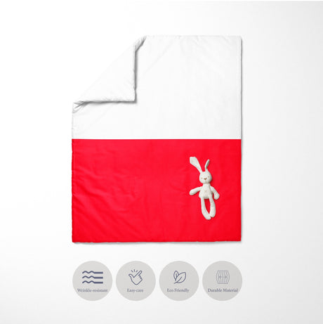 Poland Flag Polish Cot Bed Duvet Cover Toddler Pillowcase Design Gift Custom