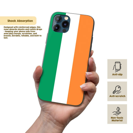 Ireland Flag Irish Gift Protector Custom Printed iPhone Case - Black TPU Cover